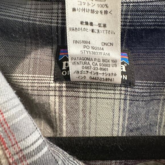 Patagonia Long Sleeved Plaid Pima Organic Cotton Shirt Sz L - Picture 6 of 6